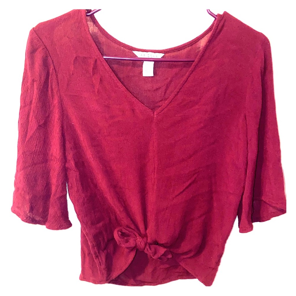 Red crop top